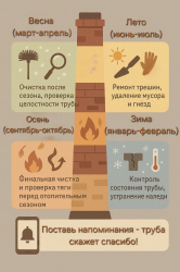 Сезонное обслуживание: календарь трубочиста для забывчивых хозяев